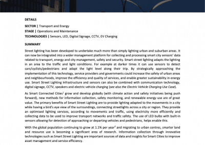The Use-Case for Smart Street Lighting