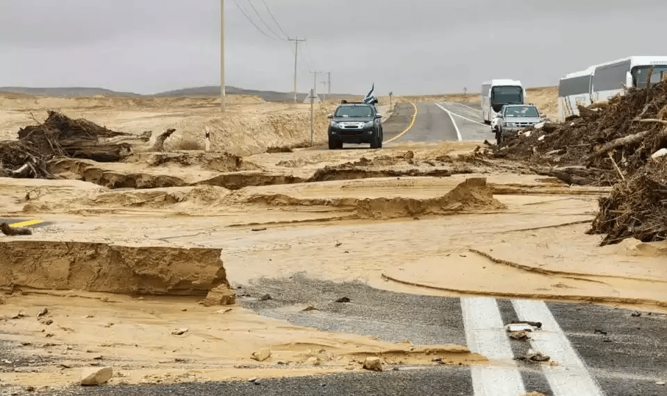 Arava flood site of two deaths due to flash flood conditions.